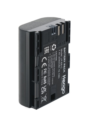 Herigo Lp-e6-c 2040mah Type-c Şarjlı Batarya Lp-e6 Uyumlu