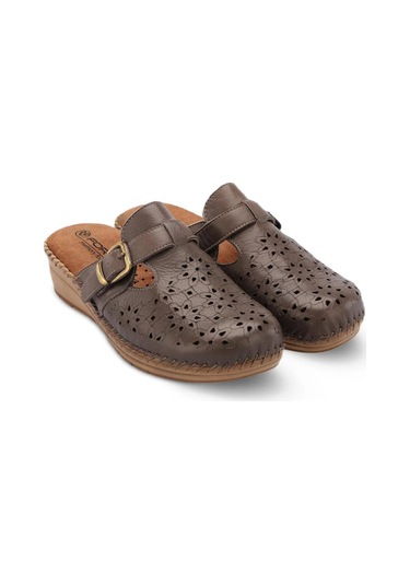 Forelli 80625-h Memory Vizon Kadın Hakiki Deri Terlik-vizon Vizon