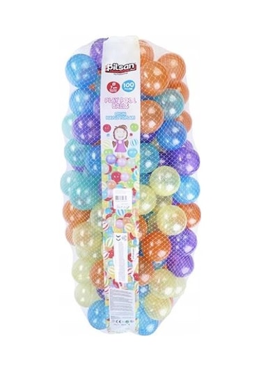 Pilsan Oyuncak Simli Havuz Topu 7 Cm 100 Adet Havuz Topu Çok Renkli