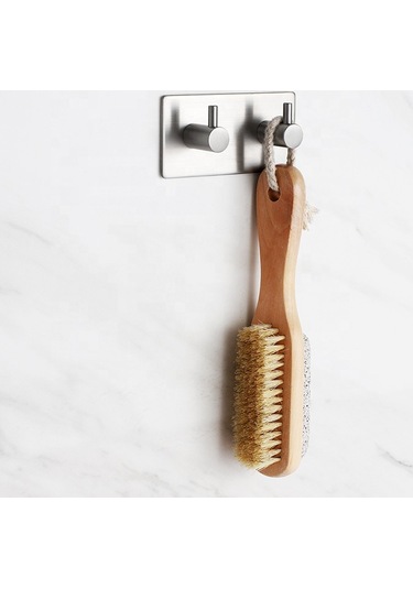 Deltahome Paslanmaz Çelik 2 Adet 2 Topuzlu Askılık Bornoz Askısı. Metalik