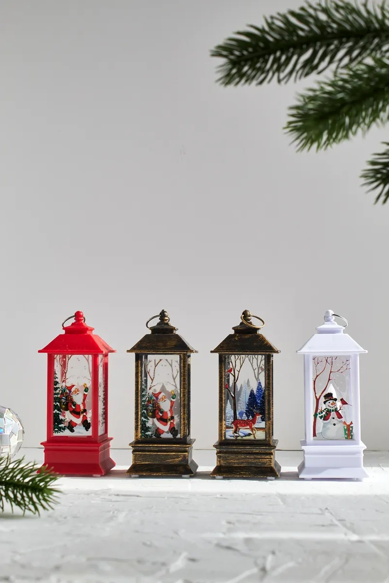 Happy New 2024 Yılbaşı Dekoratif Işık Feneri 4 Adet 182618678 0