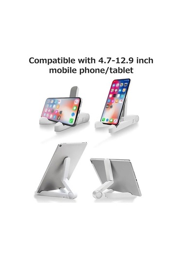 Pazly Ayarlanabilir Telefon Ve Tablet Standı - Katlanabilir, Hafif, Çok Amaçlı, Siyah/beyaz/mavi/pembe/sarı, 18,5x3,1x2,3 Cm, 85 G