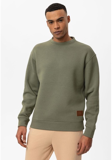 Seppe Erkek Basic Sweatshirt Haki