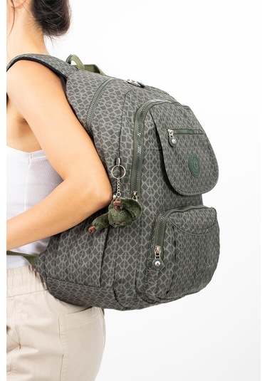 Ultra Hafif Çok Cepli Su Geçirmez Sırt Çantası Unisex Desenli Siyah Model: 571-2e - Siyah