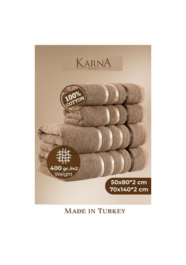 Banyo Havlu Seti 4 Lü Bale Kahve