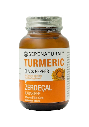 Sepe Natural Turmeric Blackpepper Zerdeçal Karabiber Full Potency 60 Kapsül x 880 MG