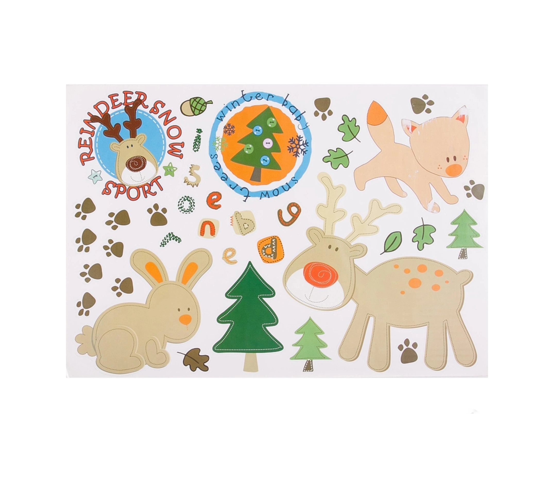 2 Adet Defter Sticker,laptop Sticker Ormanlı Desenli Pvc 48x33x0,5cm