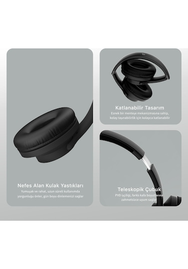 Bix Soundcraft BH2 Katlanabilir Bluetooth 5.3 Kulaküstü Kulaklık