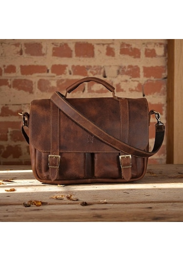 Modica Toscana Hakiki Deri Postacı Ve Evrak Çantası Zanaatkârlığın Zamansız Yorumuyla Tanışın Kahverengi