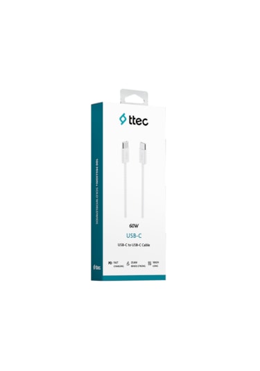 Ttec Usb-c - Usb-c 100cm 60w Pd Örgü Hızlı Şarj/data Kablosu Beya