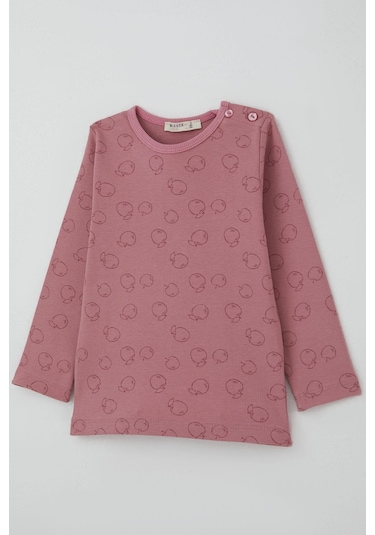 Breeze Kız Bebek Pijama Takımı Tatlı Elmacık Rüyası 9 Ay-3 Yaş, Gülkurusu Gülkurusu