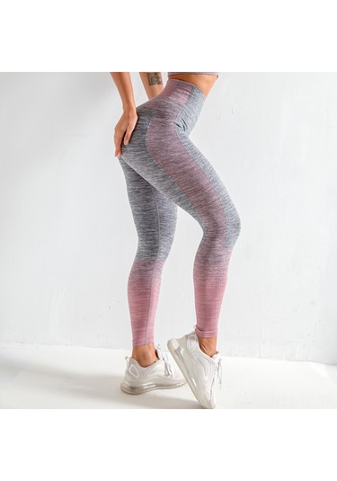 Skycity Renkli Patchwork Desenli Kadın Yoga Taytı - Yüksek Bel, Uzun Boy, Polyester, Spandex & Nylon Pembe