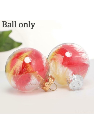 Mufunye 6cm Pe Plastik Şeffaf Doldurulabilir Top, Noel/wedding Dekorasyonu, Gümüş Kapağı, Boş Yuvarlak Ornament