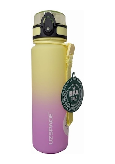 Uzspace Tritan Su Matarası 500ml Vgn3026 Yellow -violet