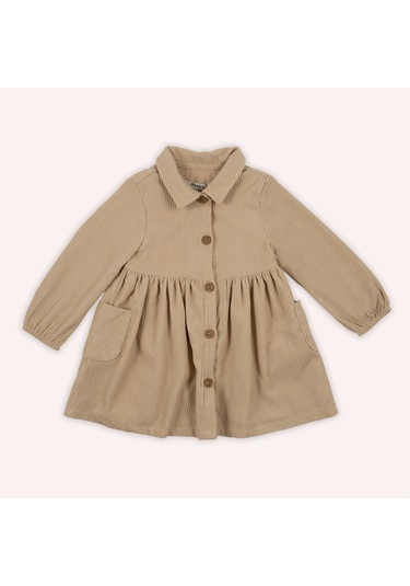 Kız Çocuk Düğmeli Elbise 2421gb26020-4635 001