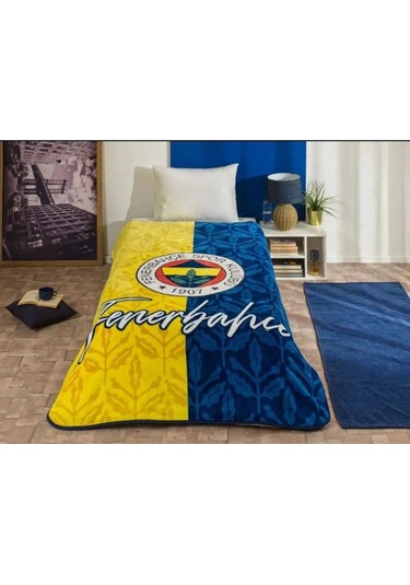 Taç Yeni Sezon Lisanslı Fb Klasik Tek Kişilik Battaniye Kırmızı