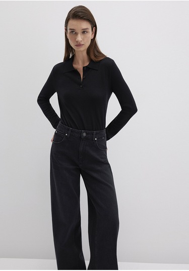 Mavi - Siyah Triko Polo 1710712-900 Siyah