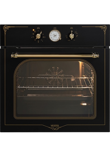 Vestel AF-7688 RS Rustik 70 L Ankastre Fırın Siyah