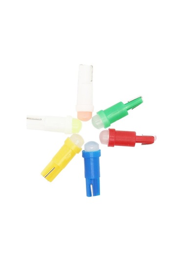 Beyaz 10 Adet T5 Led Işıkları W1.2w W3w Led Araç İç Işık Otomatik Yan Kama Pano Göstergesi Enstrüman Lamba Ampulü 4014 Led Süper Parlak