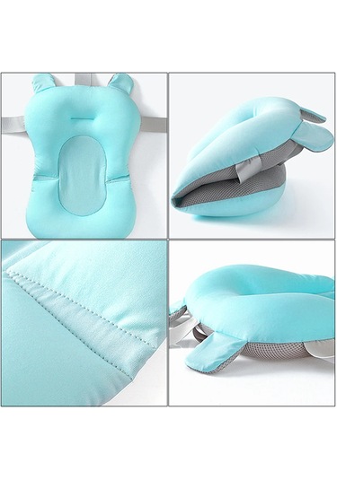 Vkemall Yeni Doğan Bebekler İçin Mavi Suya Yüzen Banyo Yatağı - Oturabilir/yatabilir, Omuzlu Ve Bel Güvenli, Spandex Malzeme, 0-12 Ay, Kolay Kurulan