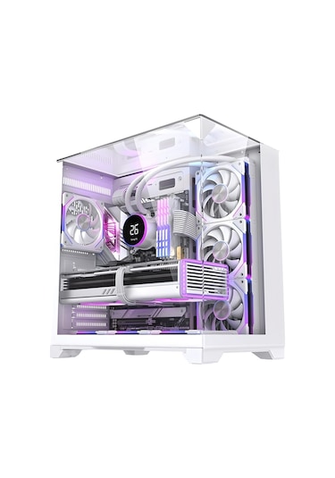 Snt Subzero Plus 7 X Argb Fan Uzaktan Kumanda Midi Tower Atx Beyaz Oyuncu Kasası