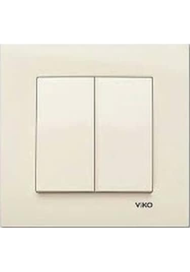 Viko 90960102 Karre Krem Komütatör Çerçeve Dahil