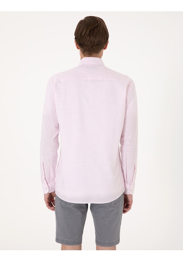 Pierre Cardin Erkek Nar Çiçeği Gömlek Desenli 50307101-vr239 Nar Çiçeği