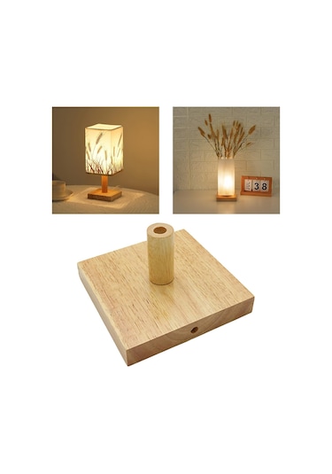 Suntek Ahşap Masa Lambası Tabanı Kullanımı Kolay B Çok Renkli