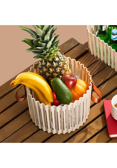 Porsima 4315 Cappuccino 3'lü Sepet Seti Banyo Mutfak Organizeri