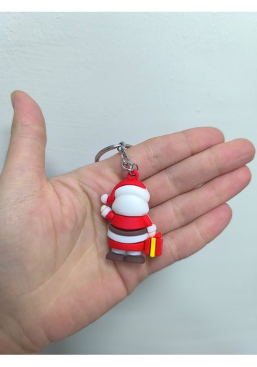 Yılbaşı Temalı Anahtarlık Yeni Yıla Özel Sevimli Ve Anlamlı Hediye Kahverengi - Kırmızı