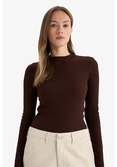 Defacto Fitilli Kaşkorse Uzun Kollu Tunik E9540ax25wnbn66 Kahve Defacto Fitilli Kaşkorse Uzun Kollu Tunik E9540ax25wnbn66 Kahve