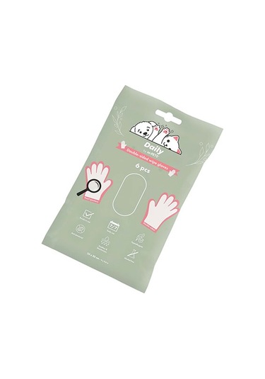 M-pets Daily Çift Taraflı Günlük Temizlik Eldiveni 6lı 23x25 Cm 244-72018.01