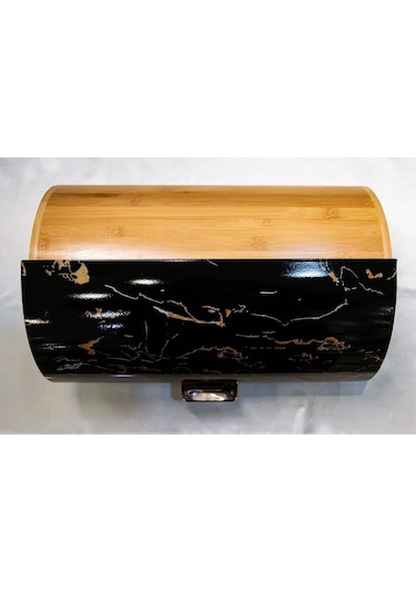 Arow Lüks Siyah Ekmek Kutusu Siyah