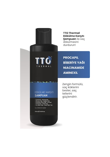 Tto Dökülme Karşıtı Şampuan 250ml Procapil,çay Ağacı Yağı,climbazole,aminexil Tüm Saçlar