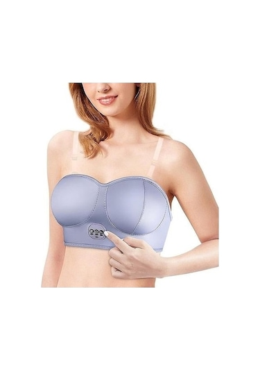 Didadodo Usb Şarjlı Göğüs Masajı Sütun Titreşim Büyüme Artırıcı Göğüs Isıtma Stimülatör Makinesi Gri