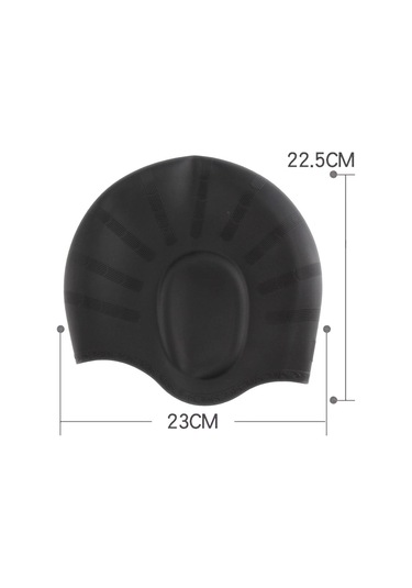 Suntek Yüzme Kap Kaymaz Yumuşak Silikon Yüzmek Kadın Siyah