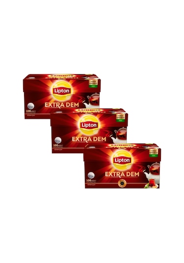 Lipton Extra Dem Siyah Demlik Poşet Çay 3'lü 100 x 3.2 G