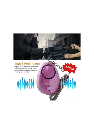 Samdoo Işık Fonksiyonlu Mor Renkli Kişisel Güvenlik Alarmı Zq-034