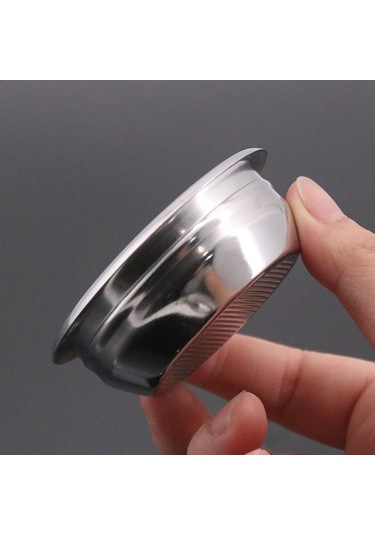 Fosenze 58mm Çelik Kahve Filtre Sepeti - İki Kişilik Tek Duvarlı Kahve Süzgeci Gümüş