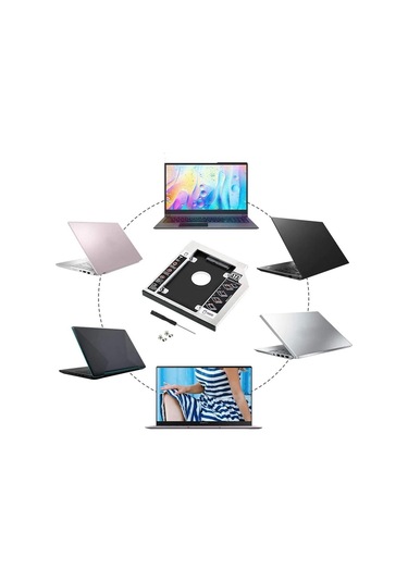 Techtic 9.5mm Ssd Caddy Sata Arayüzü Alüminyum Disk Sürücü Kutusu