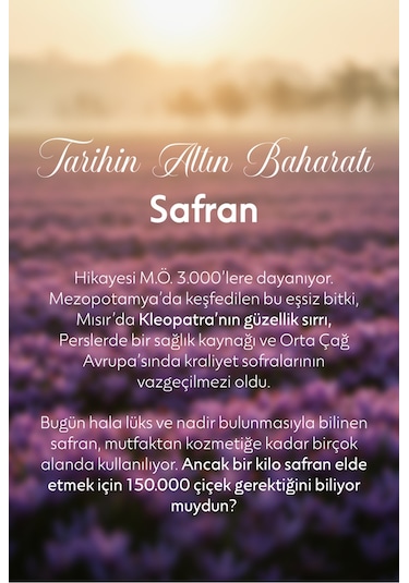 Safran Kolonya Amber Cam Şişe 100 Ml