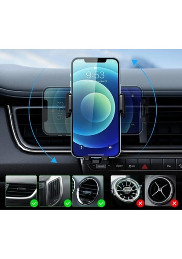 Hepu Hp-a14 Mandallı Araç İçi Havalandırma Telefon Tutucu