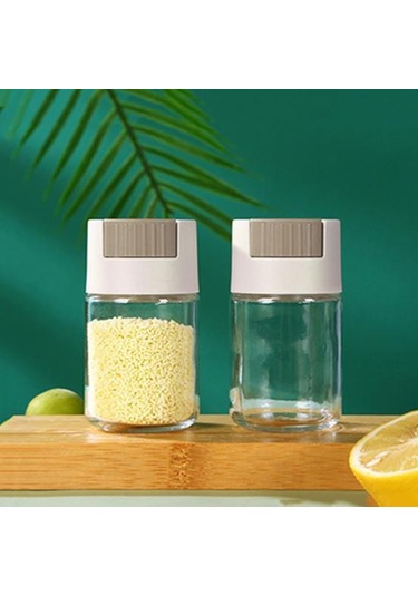 Mavi Neme Dayanıklı Mühürlü Cam Tuzluk Kolay Dolum Şeffaf Tasarım Gıda Sınıfı Baharat Kavanozu