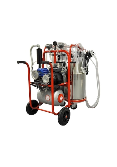 Sezer Çelik Güğüm Dört Başlık İnek Sağım Makinesi