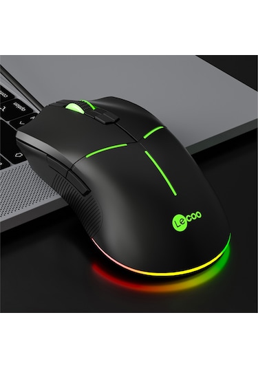 Lecoo MS109 Kablolu 6400DPI 8 Makro Tuşlu RGB Gaming Optik Mouse