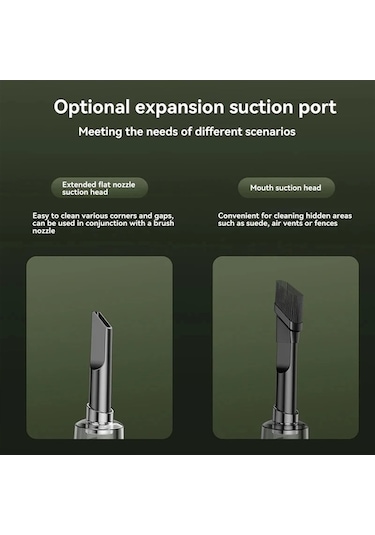 Tongxida Jl Kablosuz Araba Elektrikli Süpürge 9800000pa Yüksek Güç Güçlü, Süper Temizleyici Yeşil