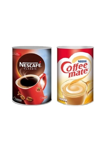 Nescafe Classic Kahve Teneke Kutu 1000 G Coffee Mate Kahve Kreması 2 KG