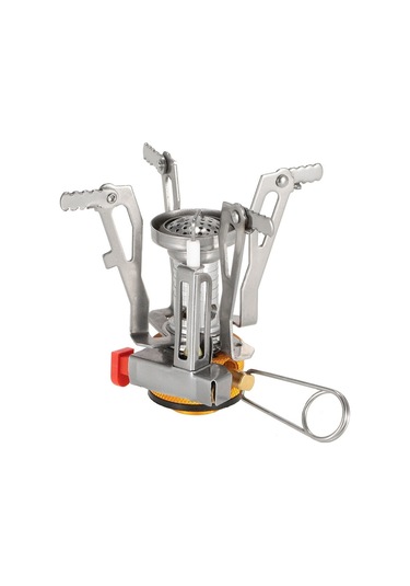 Fosenze Taşra Kampı İçin Çelik-alüminyum Mini Ocak, Elektronik Alevle Ateşleme, Taşınabilir Çanta İçeren Hafif Kullanimlı Isıtıcı Gümüş