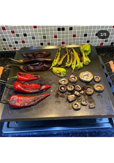Kulplu Ocak Üstü Kare Ekmek Yufka ve Gözleme Sacı