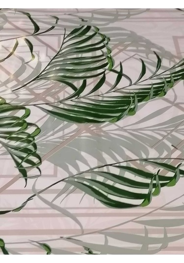Elyaflı Pvc Muşamba - Desenli Silinebilir Masa Örtüsü 02mrl204a Yeşil